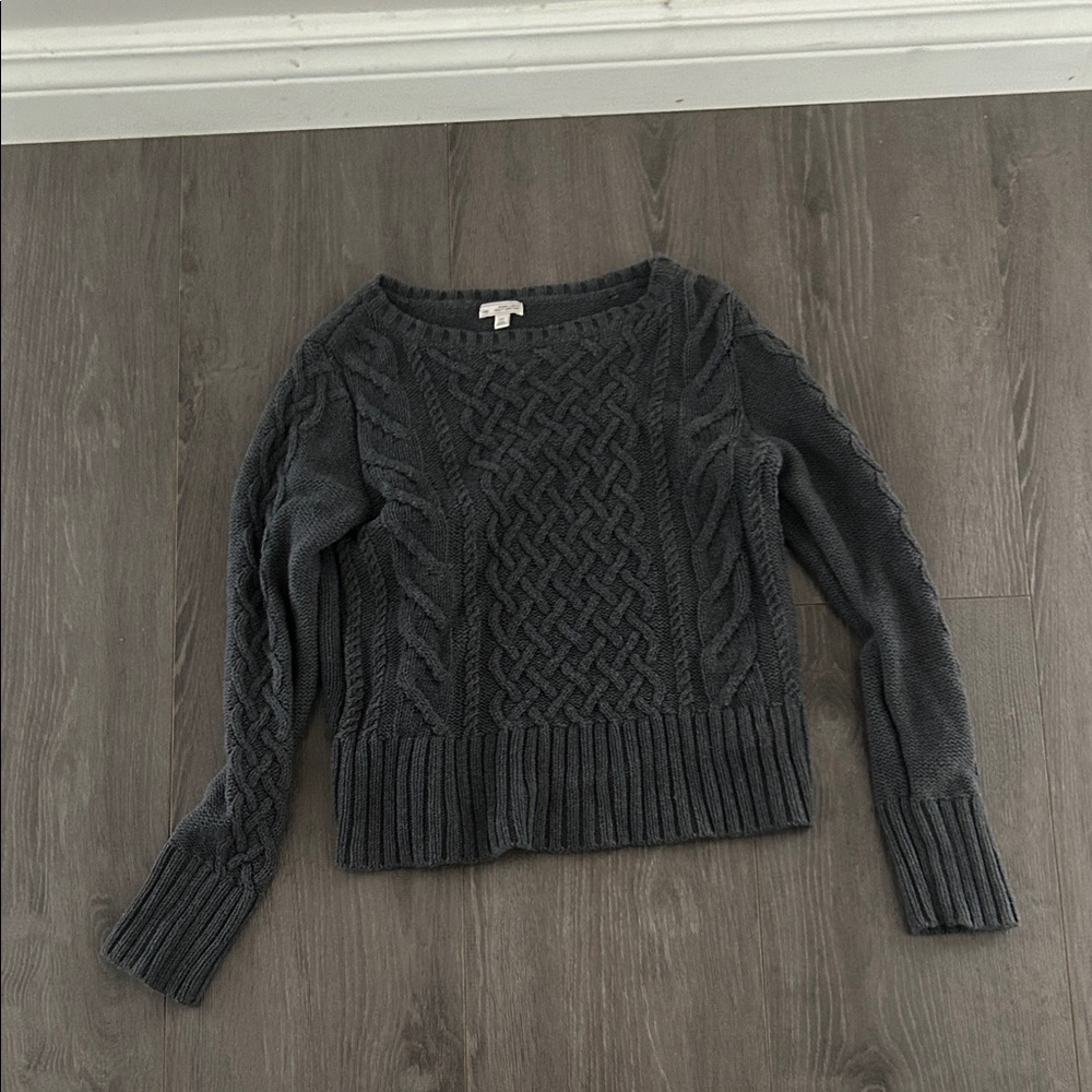 Women's Gap Gray Cable Knit Sweater